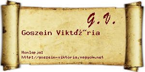 Goszein Viktória névjegykártya